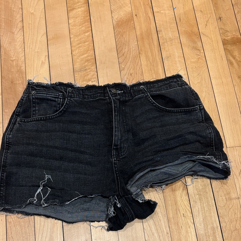 Arizona Jean Company Black Distressed Denim Shorts